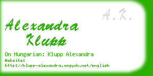 alexandra klupp business card